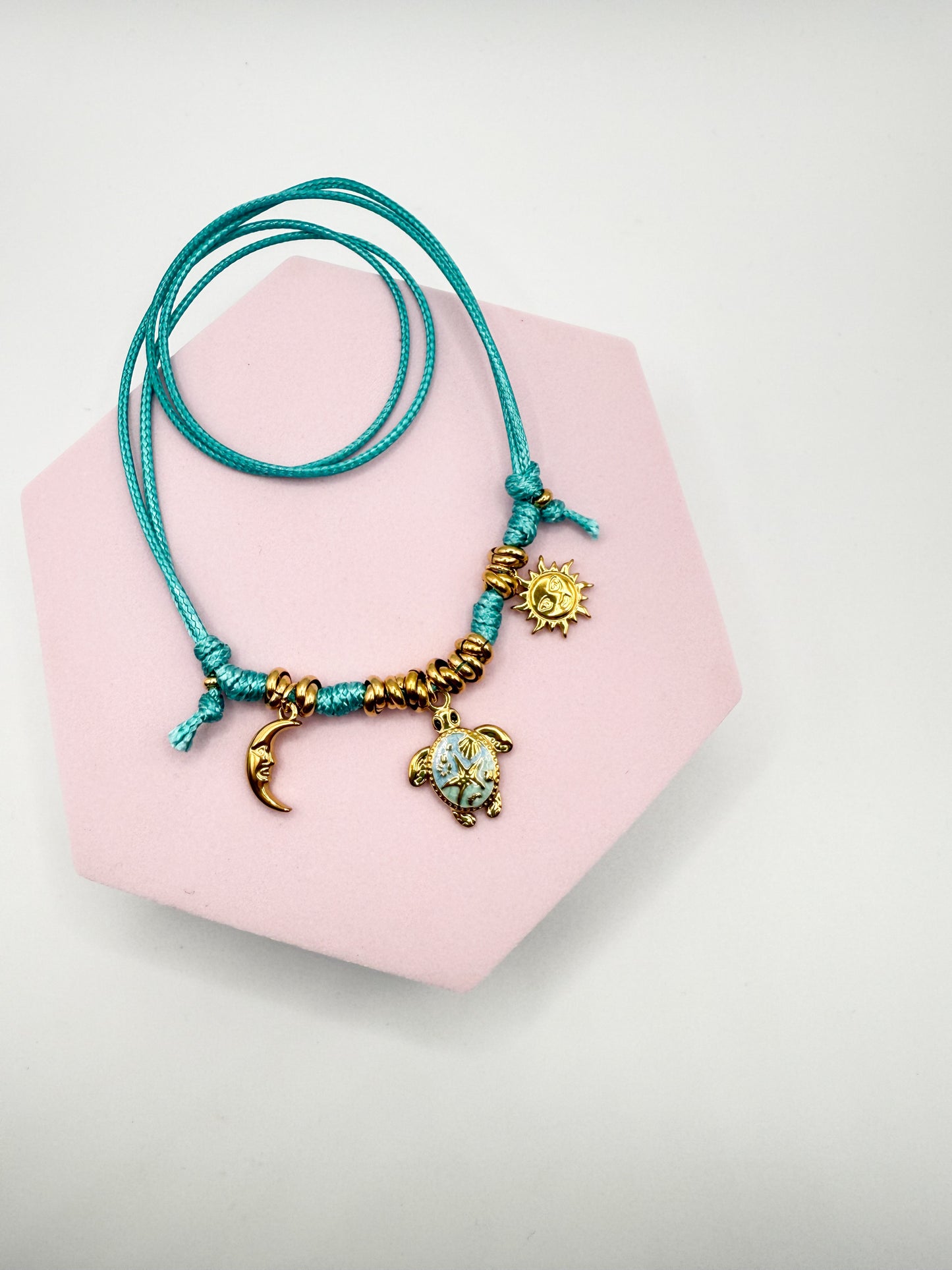 Collana Nodina Teal