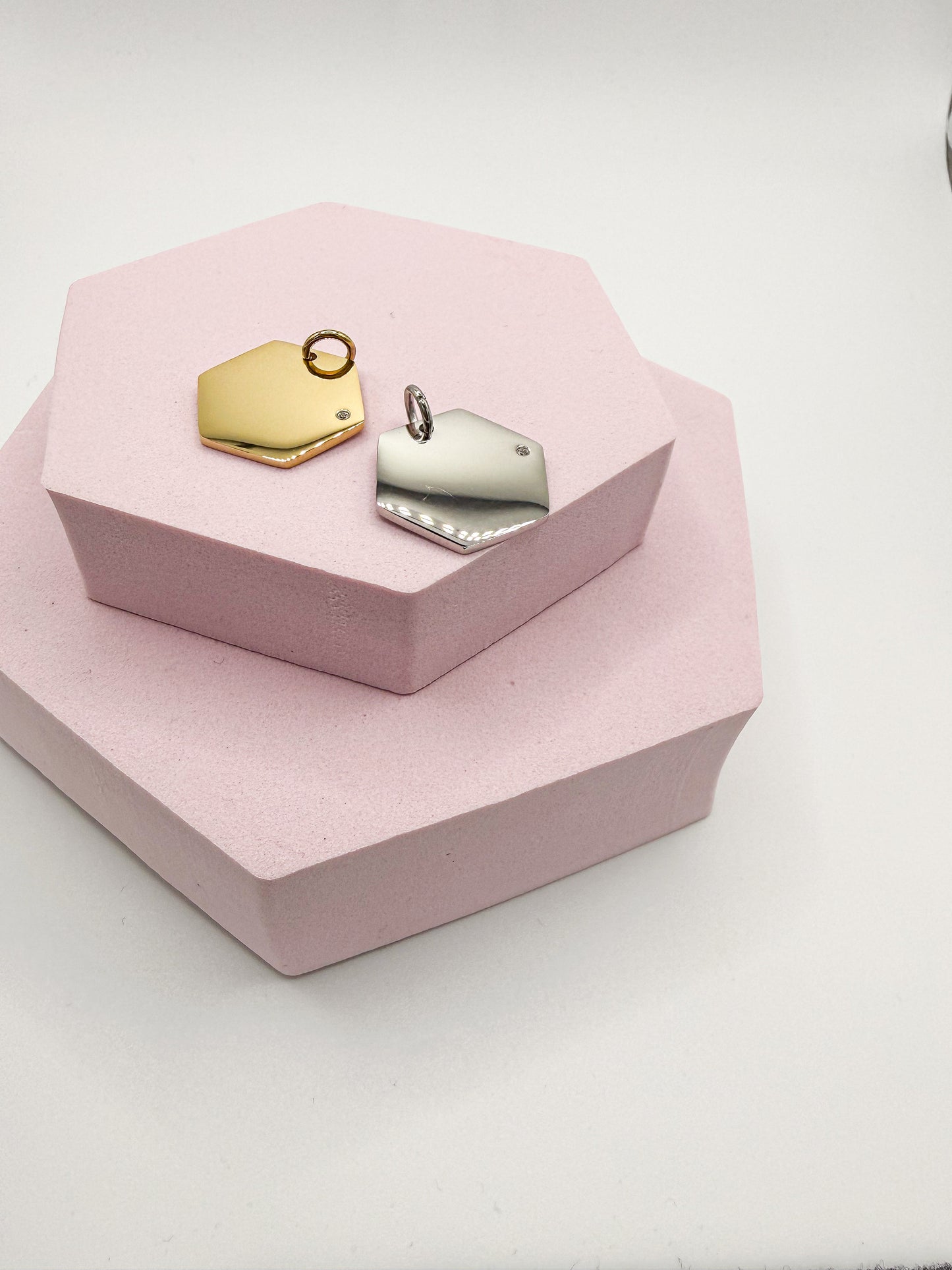 Ciondolo Hexagono Luce Personalizzabile