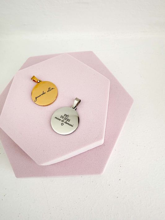 Ciondolo Tondo Small Personalizzabile