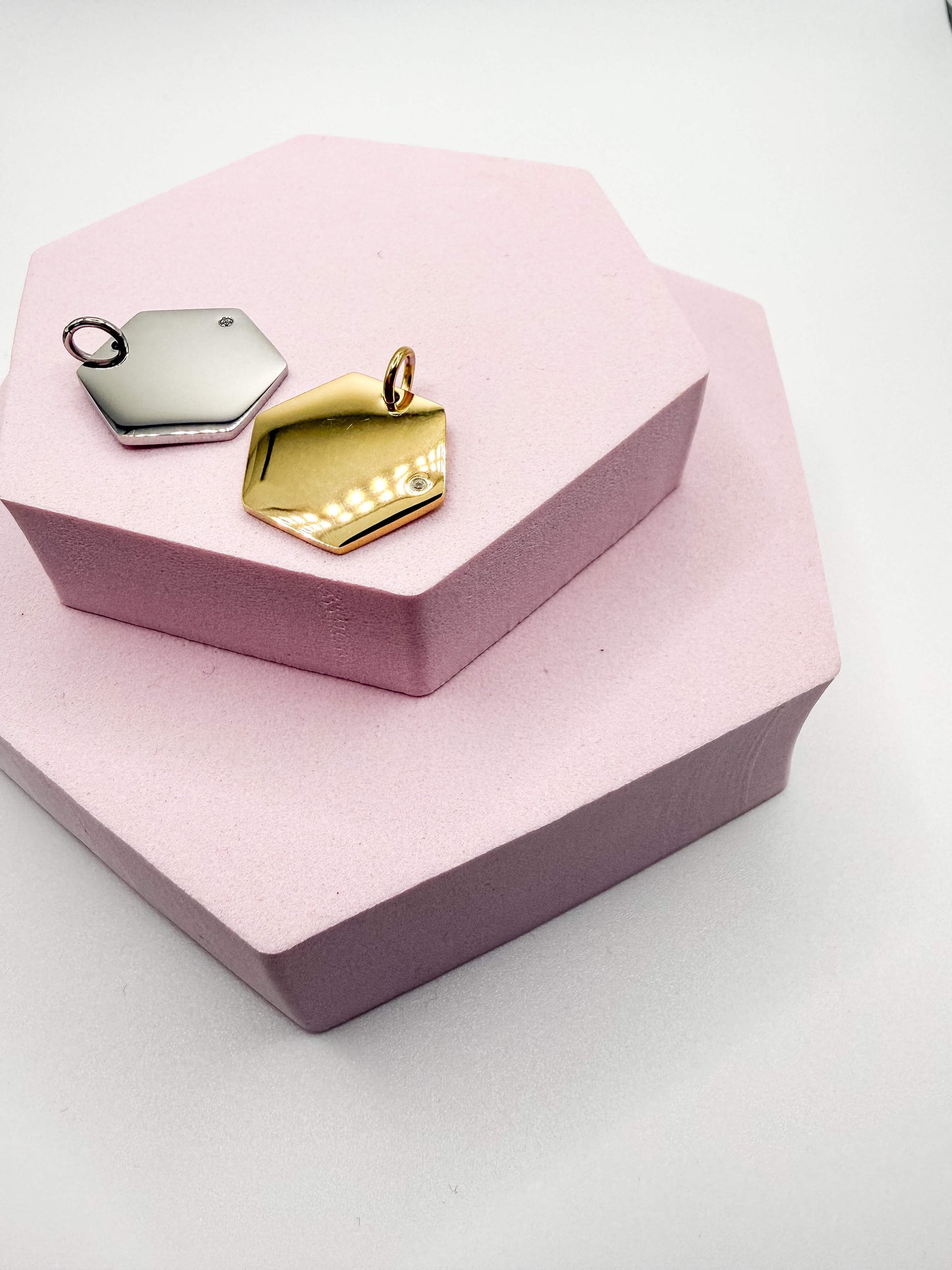 Ciondolo Hexagono Luce Personalizzabile