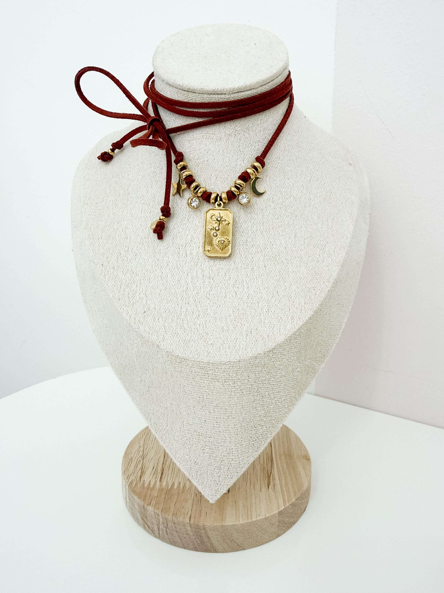Choker Fiocco Astra Bordeaux