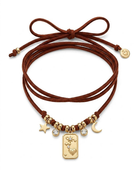 Choker Fiocco Astra Bordeaux