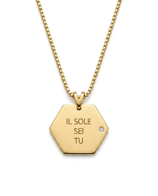 Collana Hexagono Luce Personalizzabile